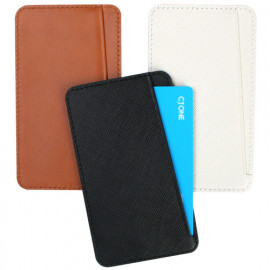[WOOSUNG] Cowhide Hand Made Classic Cell Phone Wallet, Stick on Wallet, Card Holder (for Credit Card, Business Card & Id)