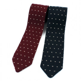 [MAESIO] MST1705 V Dot Wool Knit Necktie Width 6cm 2Colors _ Men's ties, Suit, Classic Business Casual Fashion Necktie, Knit tie, Made in Korea