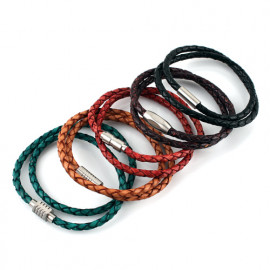 [MAESIO] KAC1001 Cowhide Fashion Bracelet _ Fashion Bracelet, Leather Bracelet for Men, Magnetic Clasp, Made in Korea