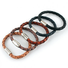 [MAESIO] KAC1002 Cowhide Fashion Bracelet _ Fashion Bracelet, Leather Bracelet for Men, Magnetic Clasp, Made in Korea