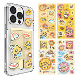 [S2B]Kakao Friends Choonsik's Diary Antibacterial Sticker Transparent Bulletproof Card Case_ Kakao Friends character Galaxy _  Made in Korea