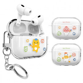 [S2B]Kakao Friends April Shower Painting AirPods Pro 2 Transparent Slim Case _ Kakao Friends character AirPods Pro 2,  Made in Korea