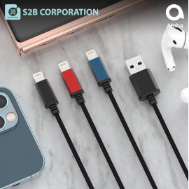 [S2B] ALPHA Single Cable MFi C89 Cable 1+1 _ MFi C89 Cable, Length 1.5m Charger Cable Compatible with iPhone, iPad, AirPods