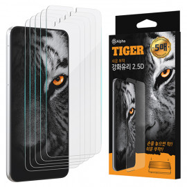 [S2B] ALPHA Tiger Clear Fit 2.5D Tempered Glass 5 sheets for Galaxy A10e/A20/A22,A23(4G),WIDE5,A32,A42,A12,A71,A90,Q51,Q52/A31,A32/A52S,A52,A53(5G),A21S,A80,Q61,Q92, Made in Korea