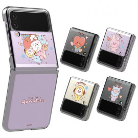 [S2B]BT21 Baby sketch Galaxy Z Flip 3 Transparent Slim Case_BTS character, wireless charging, shock prevention_ Made in Korea