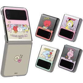 [S2B]BT21 My Little Buddy Galaxy Z Flip 3 Transparent Slim Case_BTS character, wireless charging, shock prevention_ Made in Korea