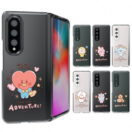 [S2B]BT21 Baby sketch Galaxy Z Fold 3 Transparent Slim Case_BTS character, wireless charging, shock prevention_ Made in Korea