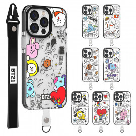 [S2B] BT21 Doodle Smart tab Clear Line Case _ Full Body Protective Cover for Galaxy Note 10/10 Plus/20/20 Ultra _ Made In Korea