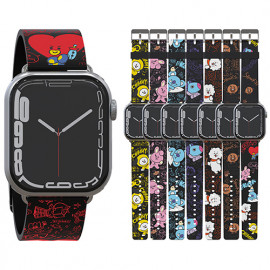 [S2B] BT21 Doodle Apple Watch Soft Band _ BTS characters, waterproof, Made in Korea