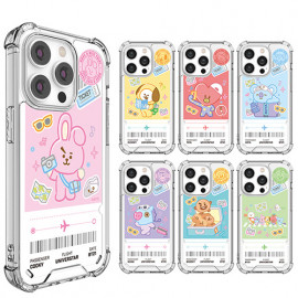 [S2B] BT21 Have a Nice Trip Ticket Transparent Air Reinforcement Case _ BTS characters, Galaxy  Case  _ Made in KOREA