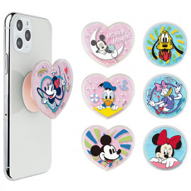 [S2B] DISNEY Tropical Glitter Tok (Heart) _ Disney Character,  Attachable Phone Holder,  Made in Korea