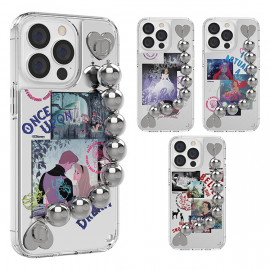 [S2B] Disney Princess Collage Handy Strap Mirror Case _ Convenient phone case with straps mirror function  Galaxy S, iPhone 13_ Made in KOREA