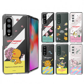 [S2B] Kakao Friends Happy Moment Galaxy Z Fold 3 Transparent Slim Case _ Kakao Friends' character, Wireless charging _ Made in Korea