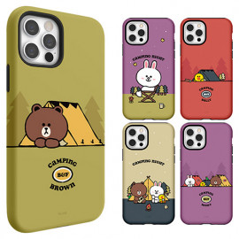 [S2B] LINE FRIENDS Camping Night Combo Case_Anti-shock, anti-scratch, Double structure, high-resolution printing_Made In Korea