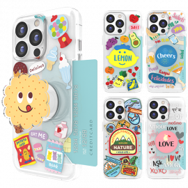 [S2B] Just4U Deco Acrylic Tok Translucent Slim Card Case _Phone bumper and tok set,  Card storage  Galaxy Series _  Made in Korea
