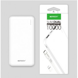 [S2B] SPEEDY Slim Dual 10000 Power Bank _ with Type-C Charging Cable and USB C to Lightning Adapter, 10000mAh Dual Port Portable Charger for iPhone Samsung Galaxy & Etc