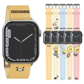 [S2B]Kakao Friends Chunshik Cartoon Apple Watch Soft band_Special coating processing, soft high elastic silicone_ Made in KOREA