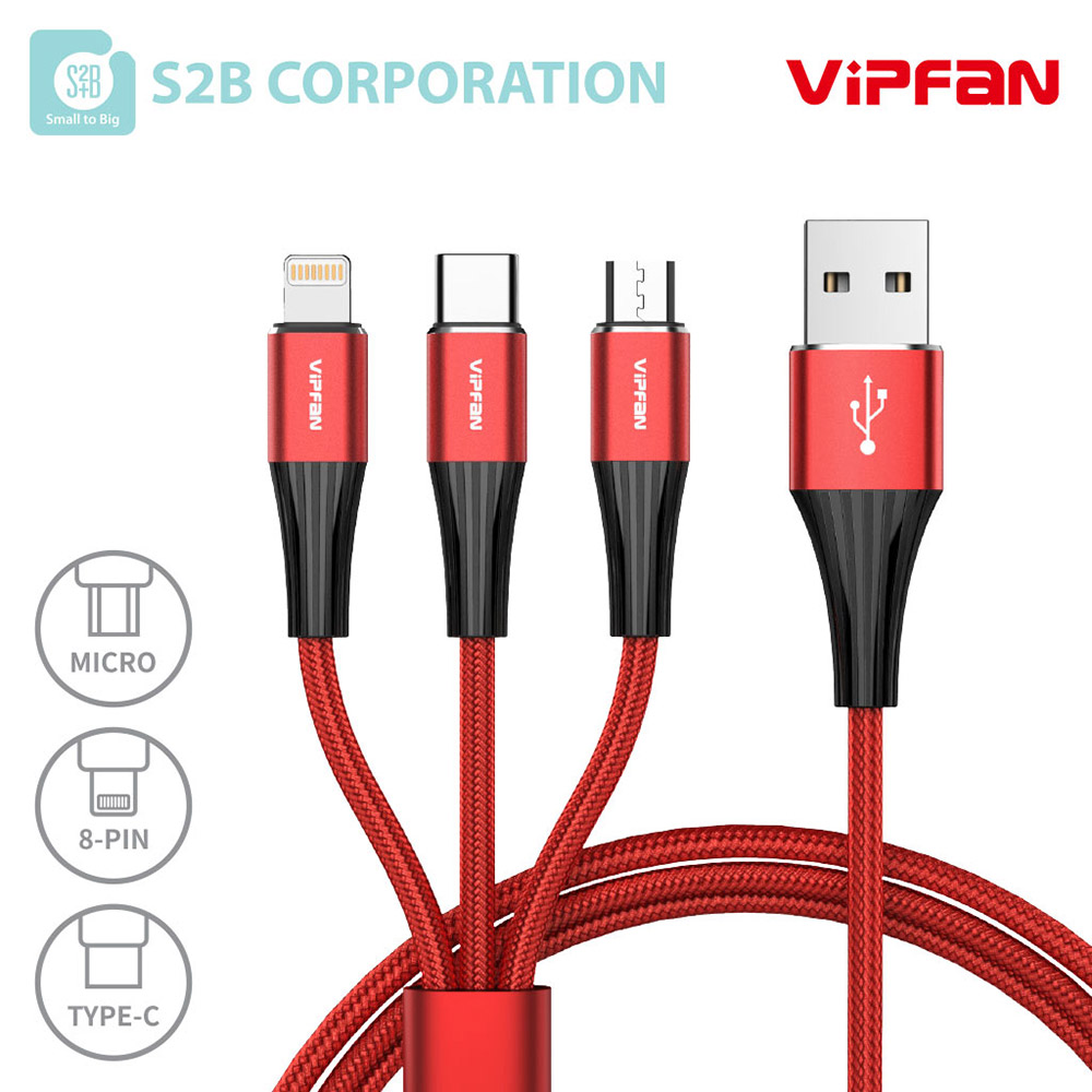Happy Easter with Red Eggsthe Square Three-in-One USB Cable is A Universal Interface Charging Cable Suitable for Various Mobile Phones and Tablets 