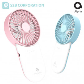 [S2B] Alpha Typoon Mini Pan _ USB Rechargeable Battery Operated, Handheld Fan, Mini Portable Hand Fan, 3 Speeds Cooling Electric Fan for Indoor Outdoor