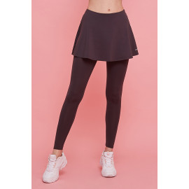 [Essential] CLWP9092 Flare Skirt Leggings Charcoal, Yoga Pants, Workout Pants For Women _ Made in KOREA