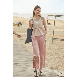 [Cielcoco] CLWP9105 Easy Wide Cooling Pants Orange Beige, Beachwear, Shorts pants, Workout Pants For Women _ Made in KOREA