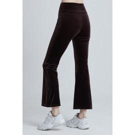 [Cielcoco] CLWP9125 Simply Velvet Boot-cut Pants Brown, Yoga Pants, Shorts pants, Workout Pants For Women _ Made in KOREA