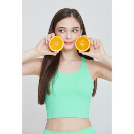 [Ultimate] CLWT4029 Fresh All Day Bra Top Yellow Green, Gym wear,Tank Top, yoga top, Jogging Clothes, yoga bra, Fashion Sportswear, Casual tops For Women _ Made in KOREA