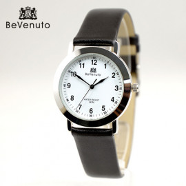 [BeVenuto] BV-SWWA Top Simple Leather Watch _ Fashion Business Watches With Leather Watch, 3 ATM Waterproof, Made in Korea