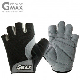 [BY_Glove] GMS10047 G-Max Soft Cycle Bicycle Half Finger Gloves, Mesh Material Absorbs Sweat, Strengthens Ventilation, Cushions Shock with Memory Foam Cushion_Black