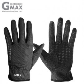 [BY_Glove] GMS10031 Gmax NanoQ Smart Touch Women's Long Gloves (Black), silver nano mesh fabric and silicone coating