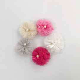 [BOOM] Chiffon Ribbon Shoes Clips Pair _ Shoes Accessories Removable Shoe Buckle Toddler Baby kids Little Girls