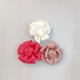 [BOOM] Silky Rose Ribbon Shoes Clips Pair _ Shoes Accessories Removable Shoe Buckle Toddler Baby kids Little Girls