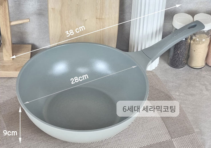 KOMAN] Shinewon IH Nonstick Induction Titanium Coated Frying Pan - 28 cm