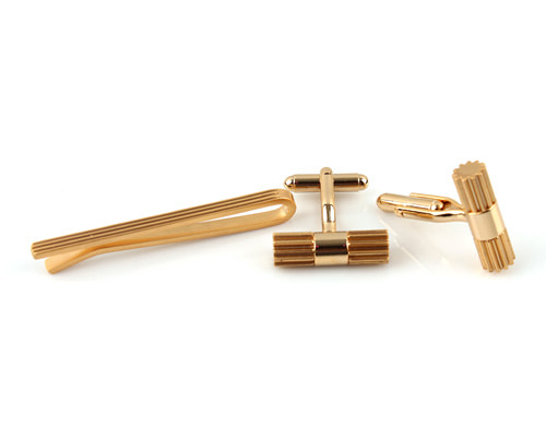 Tie Clip Pin 5,8 cm Long Two Colour Polished with Gift Box